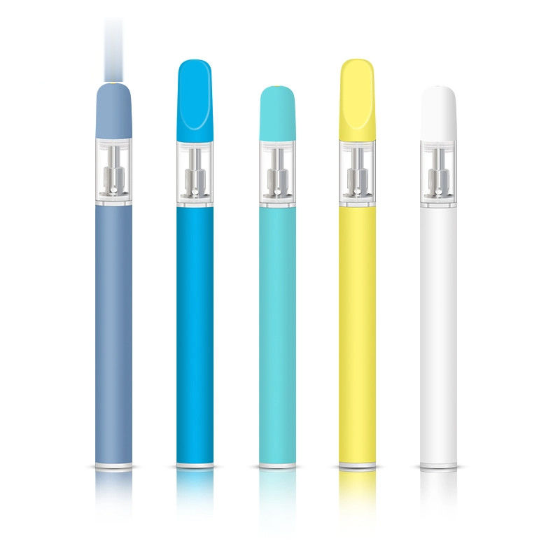 Marcado 0.3ml 0.5ml 1.0ml Disponible CBD Dab Destilado Vape Pen Kit Factory Directamente con bobina de cerámica