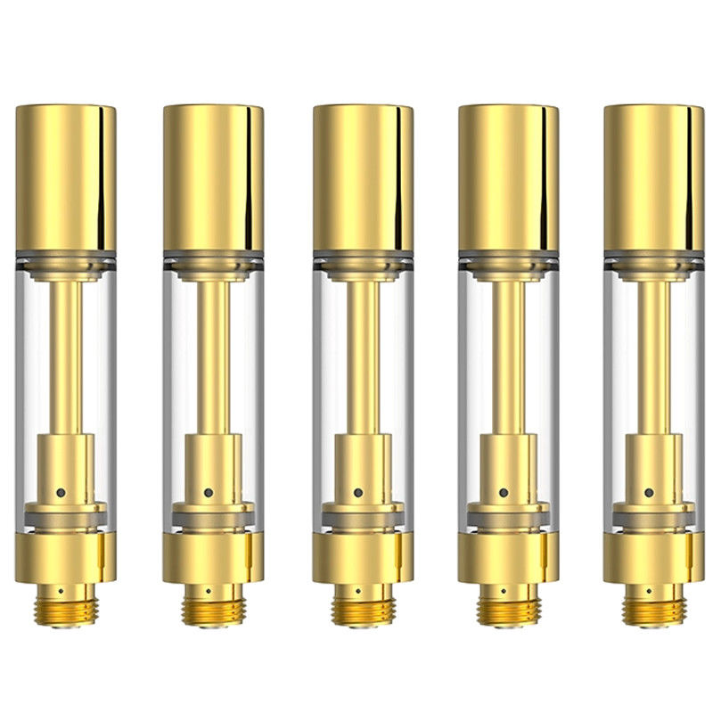 Cartuchos de THC de oro vacío 510 con 0,5 ml 0,8 ml 1,0 ml Opción