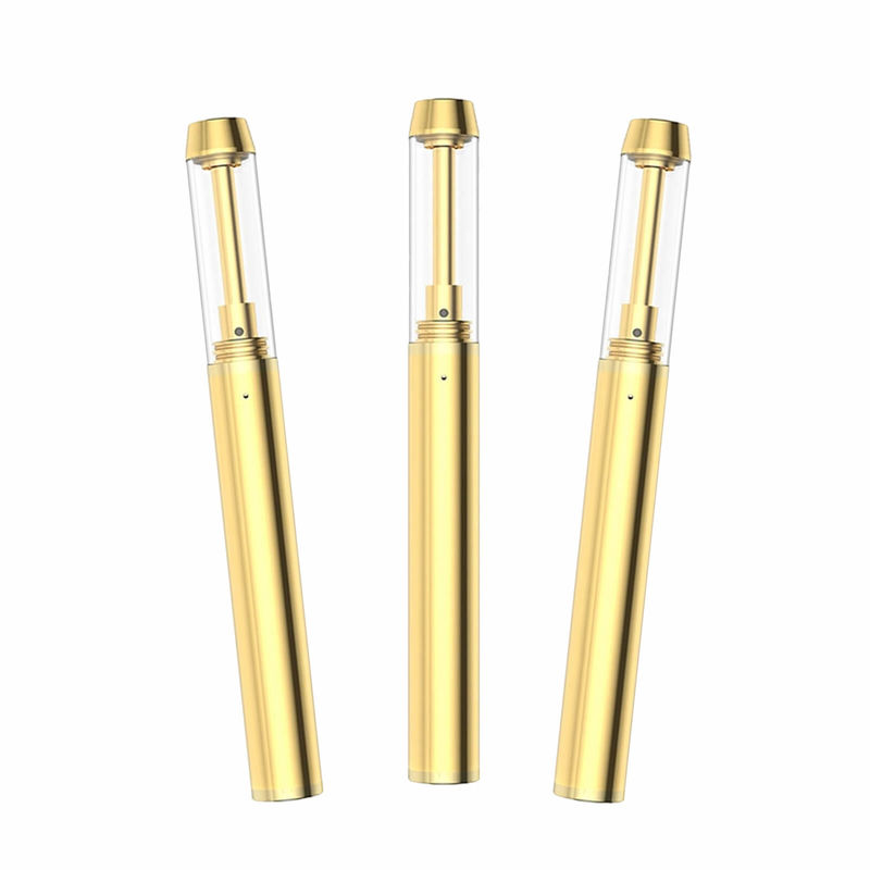 0.5/1.0/2.0mL Aceite de CBD de punta de oro Dispositivo de pluma de vapeo con bobina cerámica