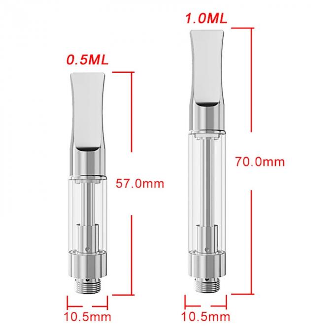 Cartucho de CBD Vape con la bobina de cerámica eficiente para la capacidad de 1 gramo